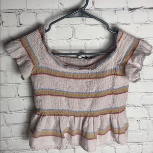 American Eagle striped crop top